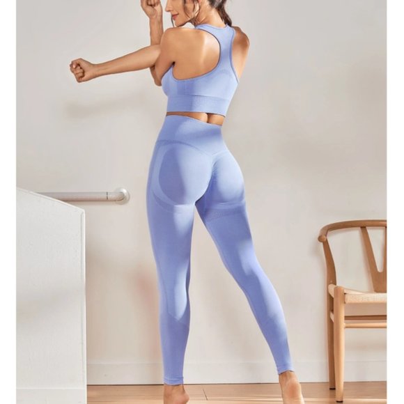 Seamless Racer Back Sports Bra & Sports Leggings Set